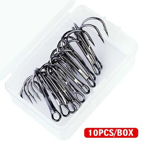 fishing hooks 10pc/box 1/0#2/0#3/0# fishhooks black color high carbon steel treble tackle
fishing hooks 10pc/box 1/0#2/0#3/0# fishhooks black color high carbon steel treble tackle
