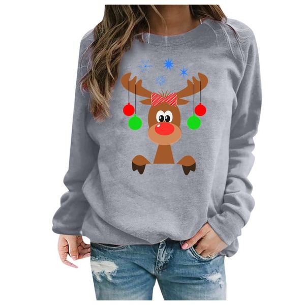 women's blouses & shirts women fashion fall/winter pullover loose hoodless sweater casual neck long sleeve christmas print blouse shirt, White
women's blouses & shirts women fashion fall/winter pullover loose hoodless sweater casual neck long sleeve christmas print blouse shirt, White