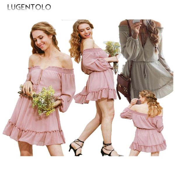 casual dresses lugentolo dress women summer strapless long sleeve thin solid female simple fashion street short, Black;gray
casual dresses lugentolo dress women summer strapless long sleeve thin solid female simple fashion street short, Black;gray