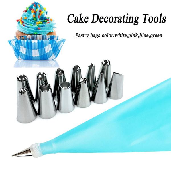 baking & pastry tools 14 pcs/set stainless steel cake decorating kit set piping tips icing bag nozzles tool kitchen
baking & pastry tools 14 pcs/set stainless steel cake decorating kit set piping tips icing bag nozzles tool kitchen