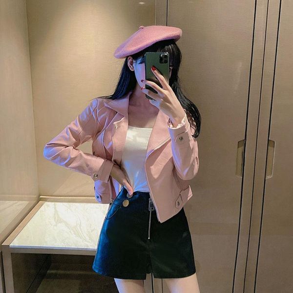 women's jackets western style leather coat jacket autumn 2021 french retro hong kong motorcycle clothing kio, Black;brown
women's jackets western style leather coat jacket autumn 2021 french retro hong kong motorcycle clothing kio, Black;brown