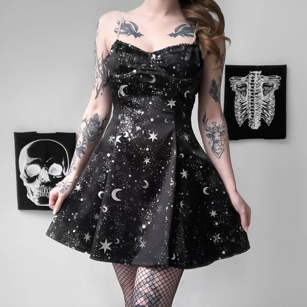 halloween star prints suspender dress women's dresses ladies comfortable loose party holiday show, Black;gray
halloween star prints suspender dress women's dresses ladies comfortable loose party holiday show, Black;gray