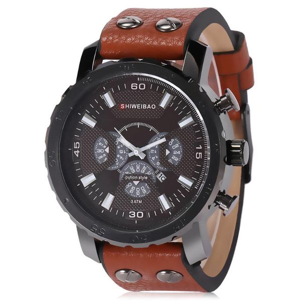 wristwatches 2021 leather bracelet mens watches analog auto date quartz wrist watch man clock big black case miltiary relogio masculino, Slivery;brown
wristwatches 2021 leather bracelet mens watches analog auto date quartz wrist watch man clock big black case miltiary relogio masculino, Slivery;brown