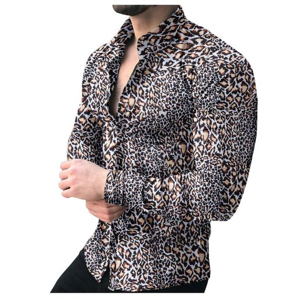 men's casual shirts fashion for men long sleeve leopard print shirt autumn dress camisa button turn-down collar male top, White;black
men's casual shirts fashion for men long sleeve leopard print shirt autumn dress camisa button turn-down collar male top, White;black
