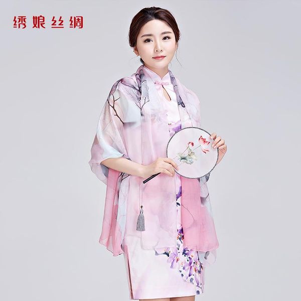 scarves xiuniang's silk spring shawl with is a must for women traveling on the beach in suzhou, Blue;gray
scarves xiuniang's silk spring shawl with is a must for women traveling on the beach in suzhou, Blue;gray