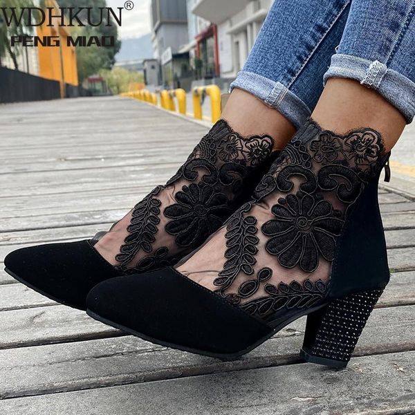 dress shoes fashion women high heels lace flower ankle strap hollow out sandals round toe zip pumps zapatos de mujer plataforma, Black
dress shoes fashion women high heels lace flower ankle strap hollow out sandals round toe zip pumps zapatos de mujer plataforma, Black