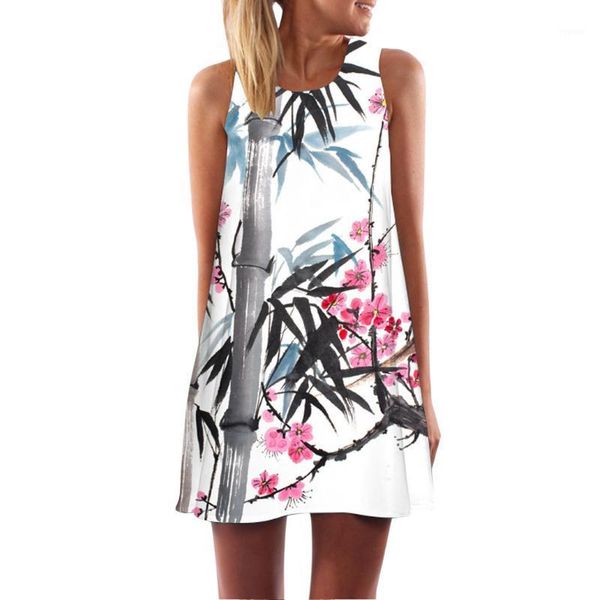 women vintage boho summer sleeveless beach dress loose casual printed covers ups fashion classic short mini #p5 women's swimwear, White;black
women vintage boho summer sleeveless beach dress loose casual printed covers ups fashion classic short mini #p5 women's swimwear, White;black