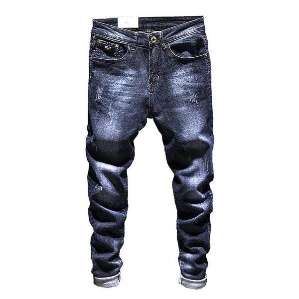 men's jeans slim fit men pants stretch dark blue spring autumn denim casual full length trousers male homme quality,819
men's jeans slim fit men pants stretch dark blue spring autumn denim casual full length trousers male homme quality,819