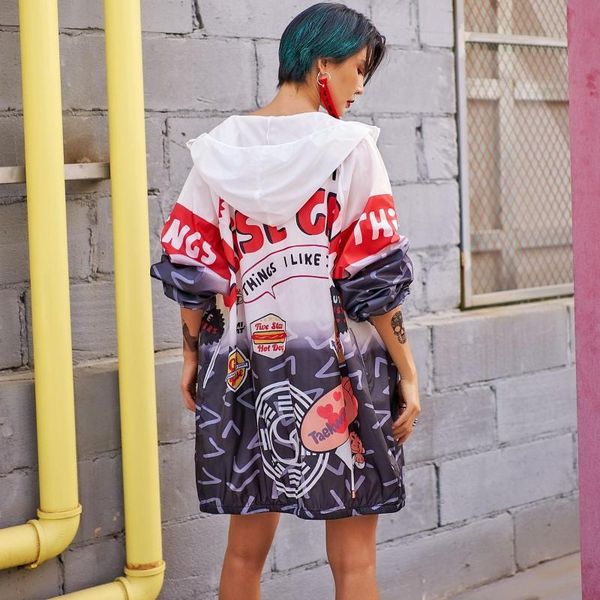 plus size outerwear & coats women's sun protection clothing jacket graffiti digital printing, Black
plus size outerwear & coats women's sun protection clothing jacket graffiti digital printing, Black