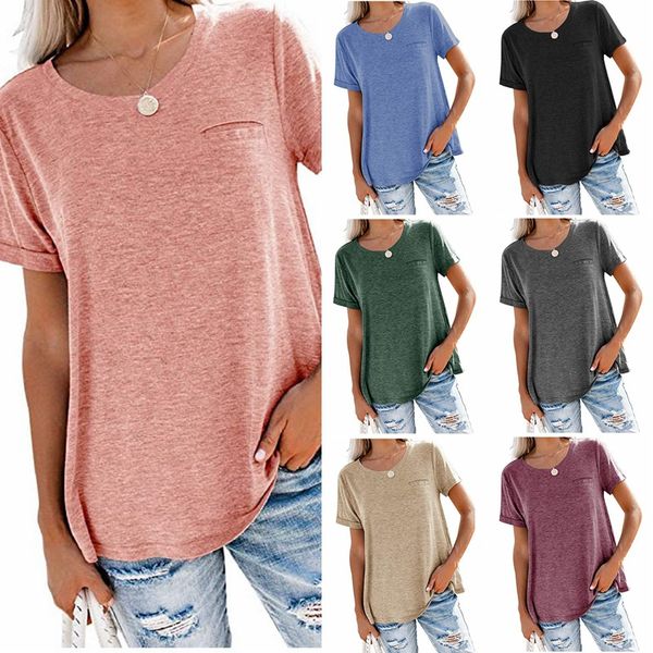2021 new spring and summer women's t-shirt tees regular sleeve crew neck selling solid short sleeve t-shirt, White
2021 new spring and summer women's t-shirt tees regular sleeve crew neck selling solid short sleeve t-shirt, White