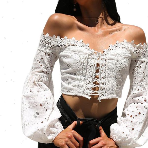 plus size lace flare sleeve hollow out off shoulder lace blouse slash neck long sleeves elegant ladies fashion, White
plus size lace flare sleeve hollow out off shoulder lace blouse slash neck long sleeves elegant ladies fashion, White