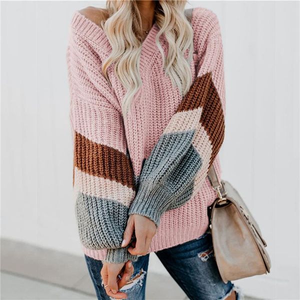 women's sweaters autumn women knitted sweater ladies lantern sleeve vintage pullovers patchwork v neck fashion winter casual long, White;black
women's sweaters autumn women knitted sweater ladies lantern sleeve vintage pullovers patchwork v neck fashion winter casual long, White;black