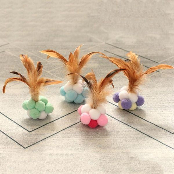cat toys arrival rainbow ball funny toy macaron bell hair pheasant feather with sound
cat toys arrival rainbow ball funny toy macaron bell hair pheasant feather with sound