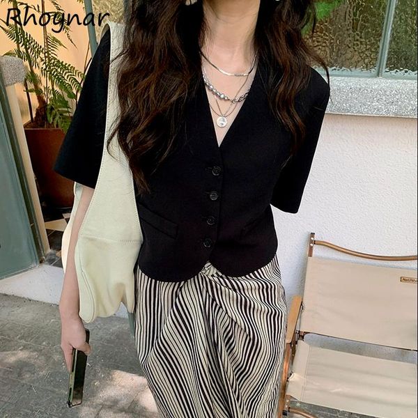 women's suits & blazers women solid v-neck summer cropped ladies clothes chic baggy sweet girls ulzzang fashion basic teens classic, White;black
women's suits & blazers women solid v-neck summer cropped ladies clothes chic baggy sweet girls ulzzang fashion basic teens classic, White;black