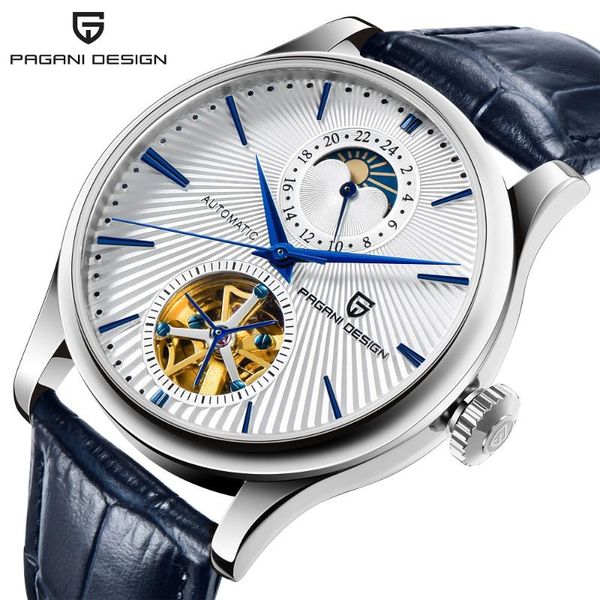 wristwatches pagani design automatic mechanical men watches sapphire crystal retro wrist watch tourbillon moon phase leather relojes hombre, Slivery;brown
wristwatches pagani design automatic mechanical men watches sapphire crystal retro wrist watch tourbillon moon phase leather relojes hombre, Slivery;brown