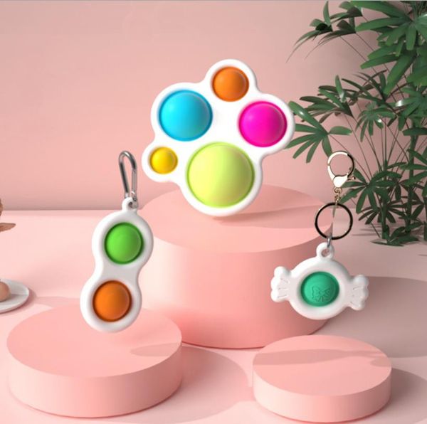 push bubble decompression keychain mini funny simple dimple toy squishy stress reliever anti-stress toys for kids adult, Silver
push bubble decompression keychain mini funny simple dimple toy squishy stress reliever anti-stress toys for kids adult, Silver