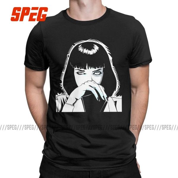 men's t-shirts mia pulp fiction tarantino quentin for men vintage cotton tee shirt crew neck short sleeve t 4xl 5xl clothes, White;black
men's t-shirts mia pulp fiction tarantino quentin for men vintage cotton tee shirt crew neck short sleeve t 4xl 5xl clothes, White;black