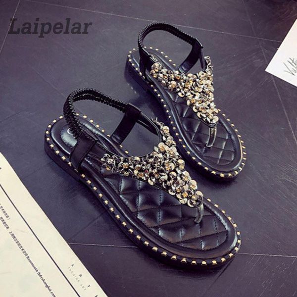 sandals 2021 bohemian women gemstone beaded slippers summer beach flip flops ladies flat shoes laipelar, Black
sandals 2021 bohemian women gemstone beaded slippers summer beach flip flops ladies flat shoes laipelar, Black