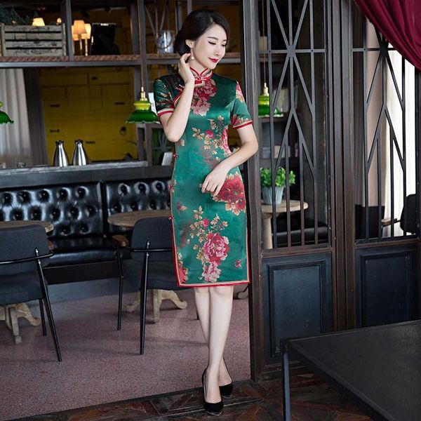 ethnic clothing women vintage button trim novelty cheongsam slim short sleeve chinese dress summer elegant medium length qipao s-3xl, Red
ethnic clothing women vintage button trim novelty cheongsam slim short sleeve chinese dress summer elegant medium length qipao s-3xl, Red