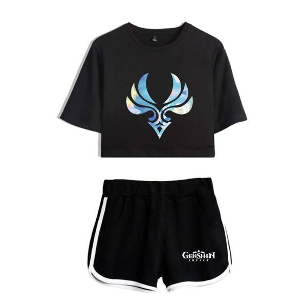 women's tracksuits set arrival game genshin impact dew navel sport girls short sleeve tracksuit two pieces sets t-shirts shorts pants, Gray
women's tracksuits set arrival game genshin impact dew navel sport girls short sleeve tracksuit two pieces sets t-shirts shorts pants, Gray