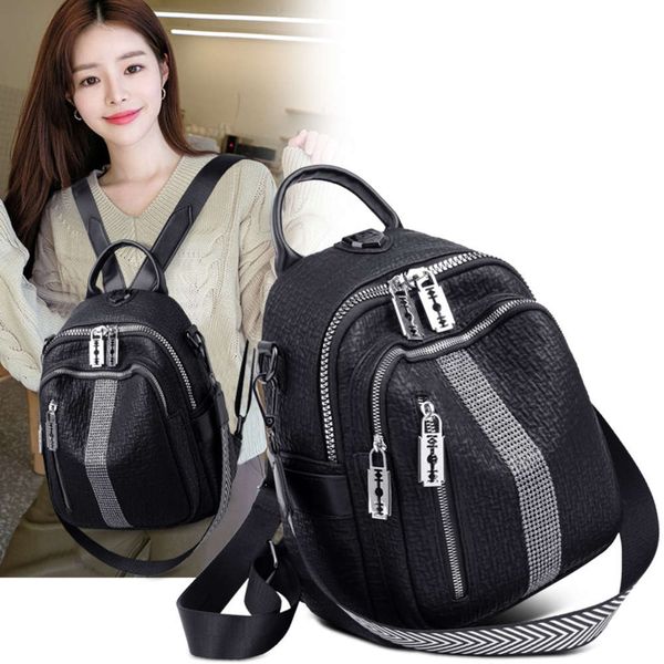 hbp fashion soft leather 2021 new korean versatile college style middle school students' schoolbag leisure backpack women's bag
hbp fashion soft leather 2021 new korean versatile college style middle school students' schoolbag leisure backpack women's bag