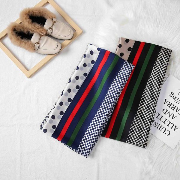 2021 spring and summer long silky shawl dot stripe trendy brand printed decorative scarves for women, Blue;black
2021 spring and summer long silky shawl dot stripe trendy brand printed decorative scarves for women, Blue;black
