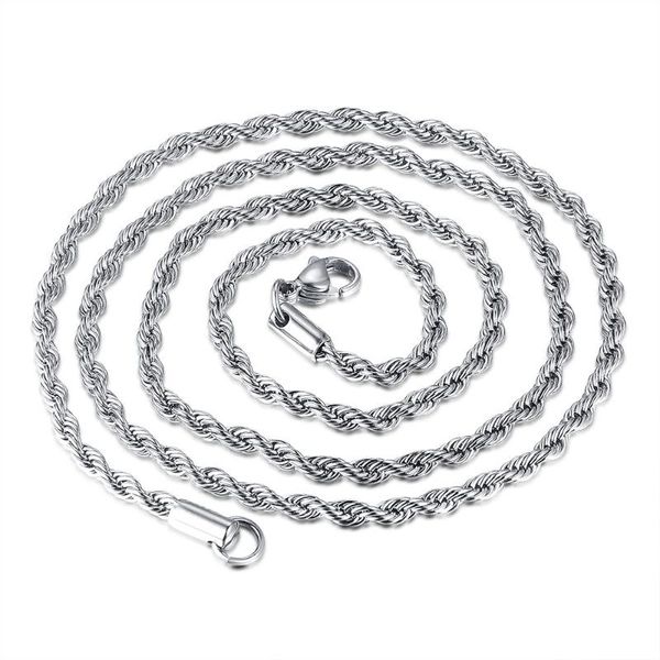 chains 3mm hip hop basic necklace chain 100% stainless steel rope men's jewelry pendant necklaces wholesale, Silver
chains 3mm hip hop basic necklace chain 100% stainless steel rope men's jewelry pendant necklaces wholesale, Silver