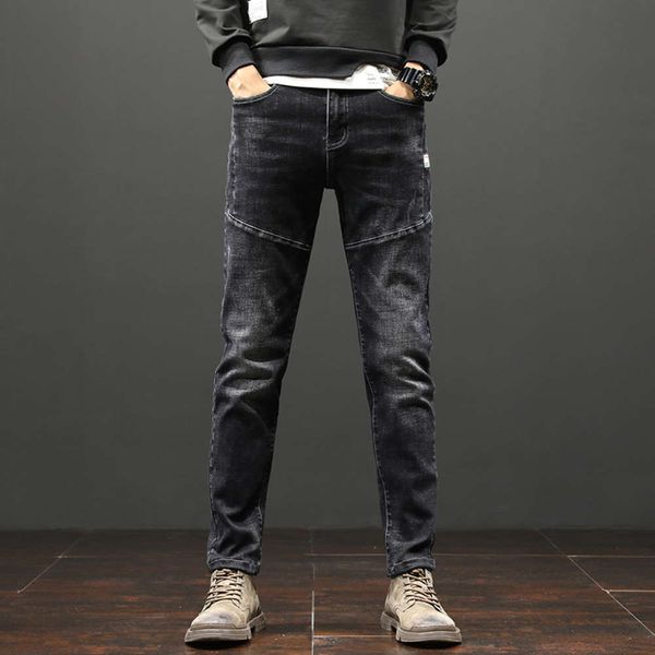autumn stretch slim jeans men's loose fashion brand black gray feet trend versatile pants splicing new, Blue
autumn stretch slim jeans men's loose fashion brand black gray feet trend versatile pants splicing new, Blue