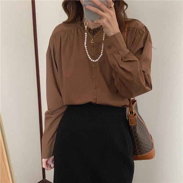 women's blouses & shirts spring female shirt of women summer blouses maxi casual elegant vintage sleeves long cotton oversize loose n5n, White
women's blouses & shirts spring female shirt of women summer blouses maxi casual elegant vintage sleeves long cotton oversize loose n5n, White