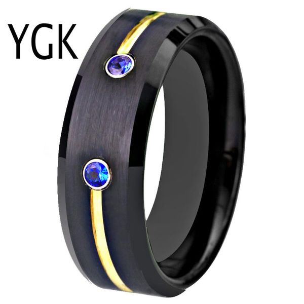 wedding rings classic anniversary gift ring tungsten band engagement for women men's black golden groove blue cz, Slivery;golden
wedding rings classic anniversary gift ring tungsten band engagement for women men's black golden groove blue cz, Slivery;golden