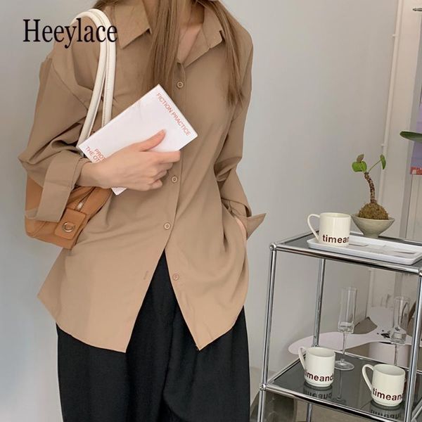 women's blouses & shirts women 2021 spring autumn korean style single breasted vintage oversize wild office lady, White
women's blouses & shirts women 2021 spring autumn korean style single breasted vintage oversize wild office lady, White