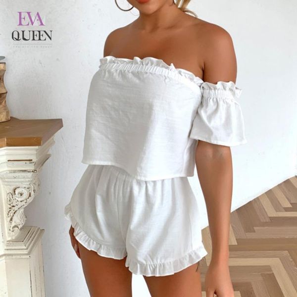 women's tracksuits evaqueen solid ruched white 2 piece sets women ruffle patchwork home shorts set backless high waist casual ensembles, Gray
women's tracksuits evaqueen solid ruched white 2 piece sets women ruffle patchwork home shorts set backless high waist casual ensembles, Gray