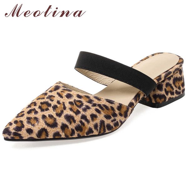 meotina women mules shoes summer slippers leopard square heels shoes fashion pointed toe slides ladies sandals large size 33-46 210608, Black
meotina women mules shoes summer slippers leopard square heels shoes fashion pointed toe slides ladies sandals large size 33-46 210608, Black