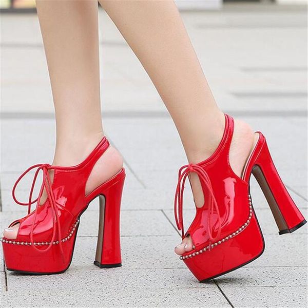 sandals thick heel summer elegant high-heeled women's shoes fashion lace up waterproof platform fish mouth pumps black white
sandals thick heel summer elegant high-heeled women's shoes fashion lace up waterproof platform fish mouth pumps black white