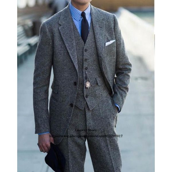 men's suits & blazers tweed mens classic notched lapel 3 piece sets formal business wool blazer vintage wedding groom tuxedo jacket+ves, White;black
men's suits & blazers tweed mens classic notched lapel 3 piece sets formal business wool blazer vintage wedding groom tuxedo jacket+ves, White;black