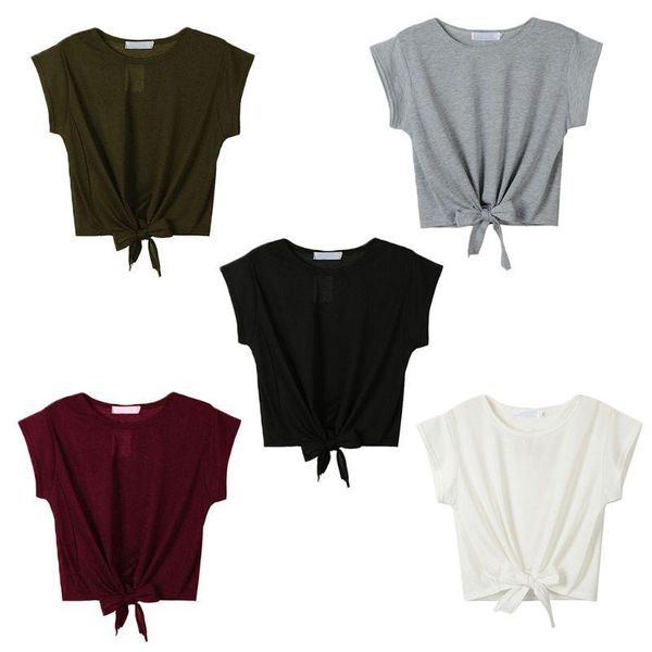 1 pc womens short batwing sleeve crew neck crop solid color tie knot front t-shirt pullover loose streetwear swimwear
1 pc womens short batwing sleeve crew neck crop solid color tie knot front t-shirt pullover loose streetwear swimwear