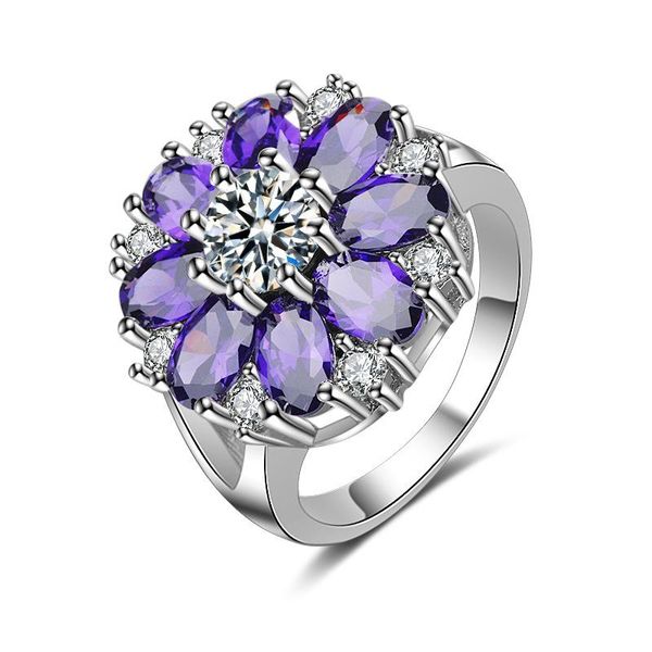 wedding rings white/purpal cubic zircon beautiful flower white gold platimun plated ring for woman gift engagement, Slivery;golden
wedding rings white/purpal cubic zircon beautiful flower white gold platimun plated ring for woman gift engagement, Slivery;golden