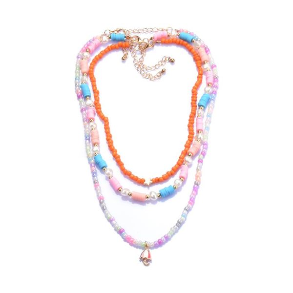 chains candy color bohemian pearls clay beaded choker necklace multi-layer clavicle handmade star umbrella pendant diy accessories, Silver
chains candy color bohemian pearls clay beaded choker necklace multi-layer clavicle handmade star umbrella pendant diy accessories, Silver