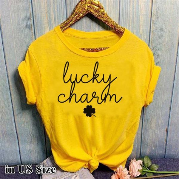 lucky charm letter print women t shirts short sleeve o neck loose ladies summer fashion tee clothes, White
lucky charm letter print women t shirts short sleeve o neck loose ladies summer fashion tee clothes, White