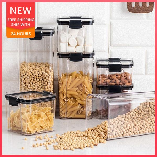 storage bottles & jars 700/1300/1800ml food container plastic kitchen refrigerator noodle box multigrain tank transparent sealed
storage bottles & jars 700/1300/1800ml food container plastic kitchen refrigerator noodle box multigrain tank transparent sealed
