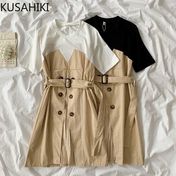 korean patchwork fake two pieces dresses double breasted belt slim waist women dress spring vestidos 6f980 210603, Black;gray
korean patchwork fake two pieces dresses double breasted belt slim waist women dress spring vestidos 6f980 210603, Black;gray