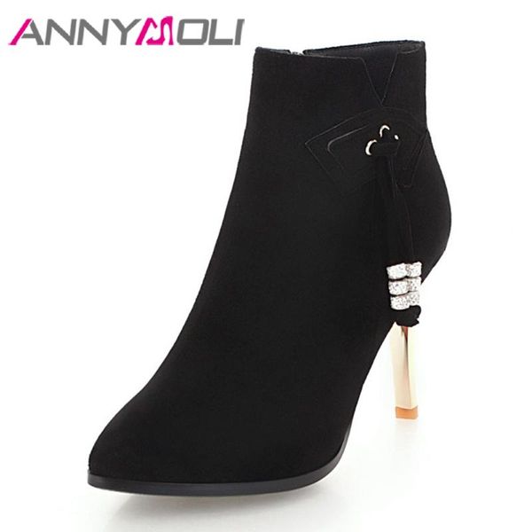 boots annymoli winter women tassel high heel short zipper pointed toe mix color ankle bow female footwear red green, Black
boots annymoli winter women tassel high heel short zipper pointed toe mix color ankle bow female footwear red green, Black