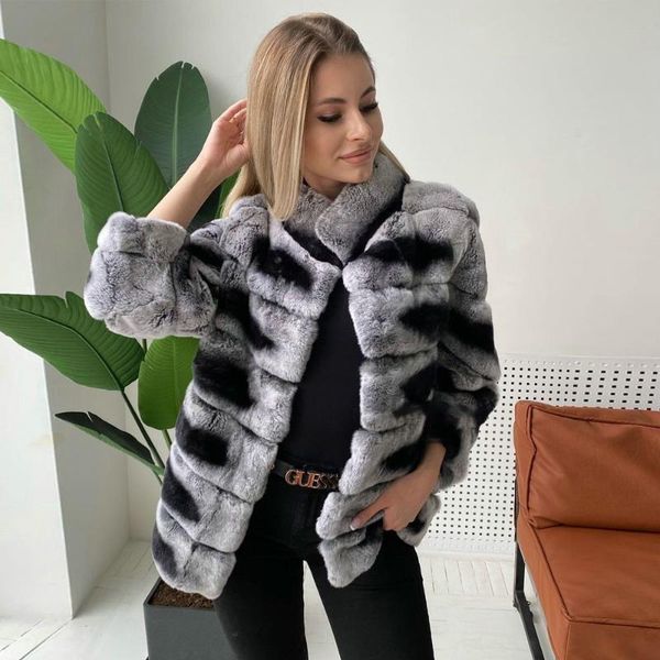 women's fur & faux stand collar natural rex jacket women overcoats luxury woman genuine coats warm outwear female, Black
women's fur & faux stand collar natural rex jacket women overcoats luxury woman genuine coats warm outwear female, Black