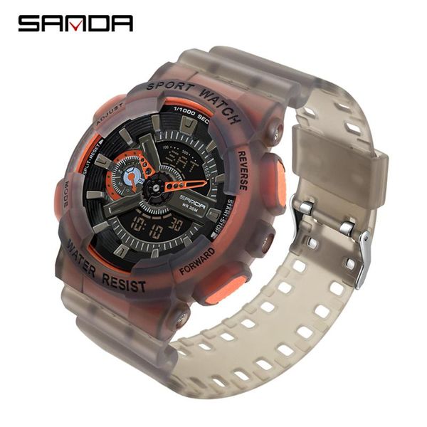 wristwatches 2021 men watch sanda brand sport electronic wristwatch waterproof digital and pointer watches fashion fluorescent clock, Slivery;brown
wristwatches 2021 men watch sanda brand sport electronic wristwatch waterproof digital and pointer watches fashion fluorescent clock, Slivery;brown