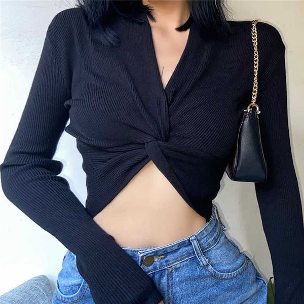 getspring women t shirt v-neck asymmetry long sleeve knitting irregular vintage short -shirt ops 210601, White
getspring women t shirt v-neck asymmetry long sleeve knitting irregular vintage short -shirt ops 210601, White