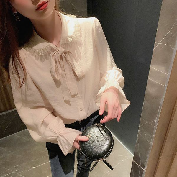 casual vintage blouse women elegant kawaii blouse female chic office lady loose bow designer korean fall 2020 women clothing, White;black
casual vintage blouse women elegant kawaii blouse female chic office lady loose bow designer korean fall 2020 women clothing, White;black