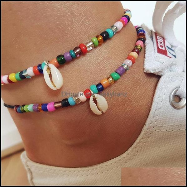 anklets jewelry en 2021 boho simple mix beads for women summer beach foot fashion shell ankle bracelets on the leg drop delivery dk48r, Red;blue
anklets jewelry en 2021 boho simple mix beads for women summer beach foot fashion shell ankle bracelets on the leg drop delivery dk48r, Red;blue