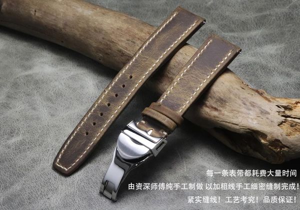 watch bands handmade upscale crazy horseskin wristband genuine leather strap 21mm 22mm 23mm brown band with folding buckle bracelet, Black;brown
watch bands handmade upscale crazy horseskin wristband genuine leather strap 21mm 22mm 23mm brown band with folding buckle bracelet, Black;brown