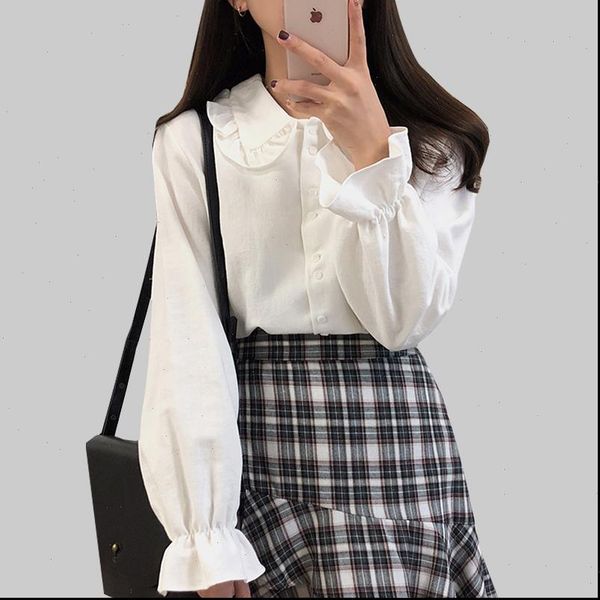 ruffles blouse shirt women 2021 button preppy style peter pan colla blouses ladies long sleeve white woman clothes chemise femme
ruffles blouse shirt women 2021 button preppy style peter pan colla blouses ladies long sleeve white woman clothes chemise femme