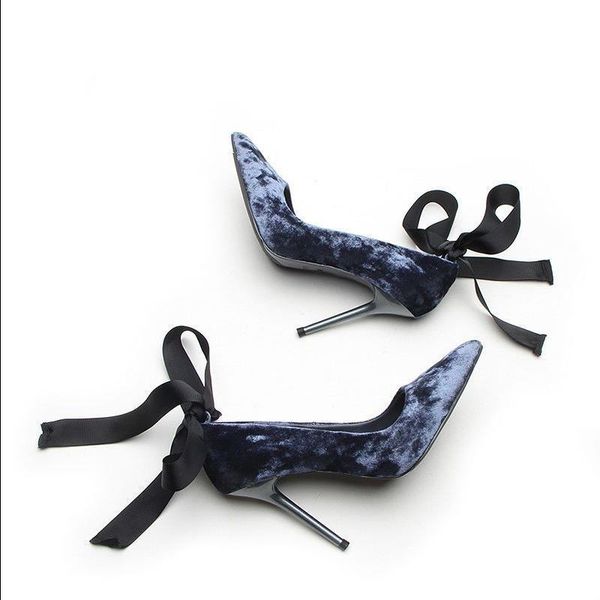velvet fine heel high-heeled shoes sharp shallow mouth single summer shoes women's centimeter super high, Black
velvet fine heel high-heeled shoes sharp shallow mouth single summer shoes women's centimeter super high, Black